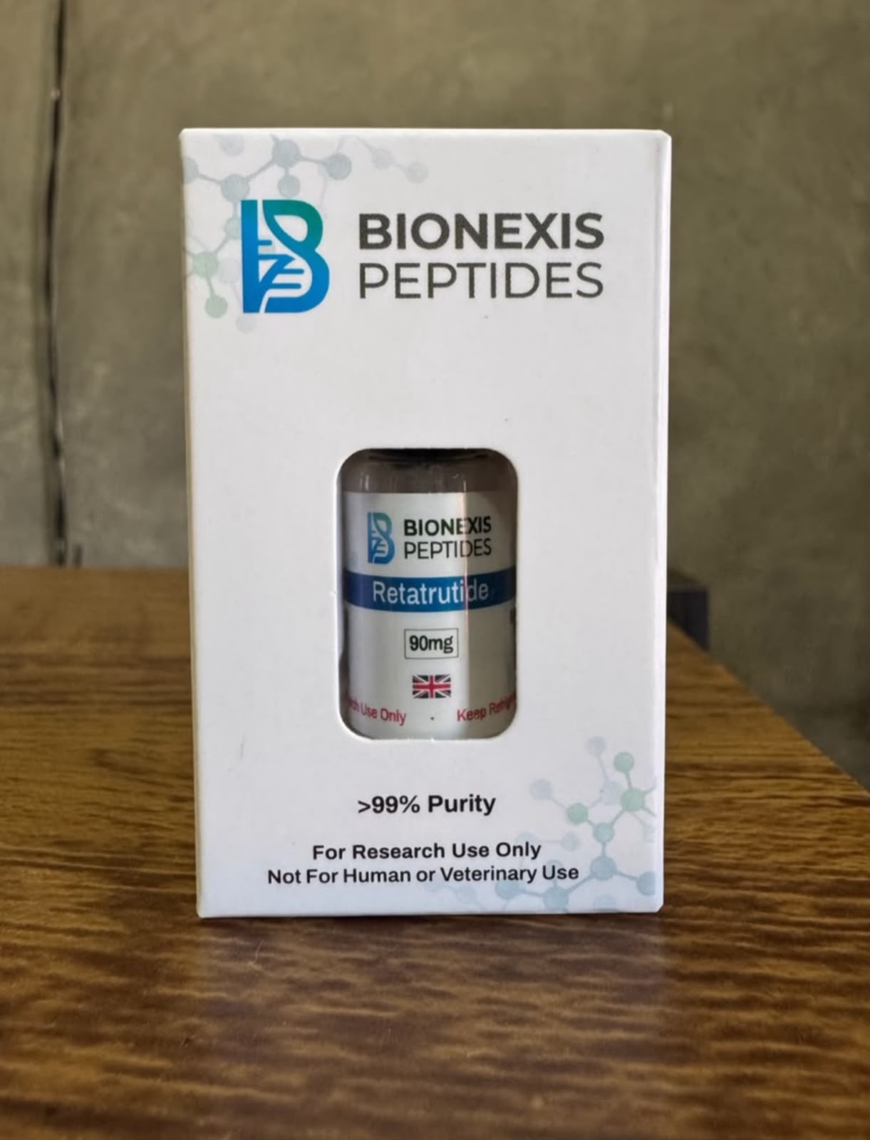 Caixa Bionexis Peptides Retatrutide 90 mg com frasco visível