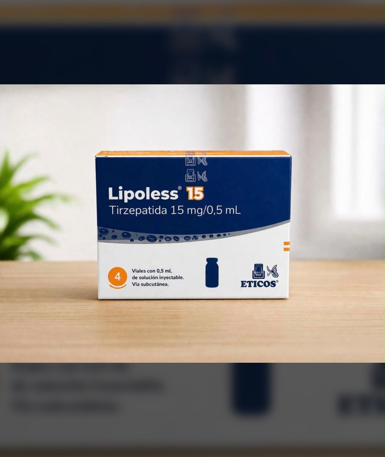 Caixa Lipoless 15 tirzepatida com 4 frascos de 0,5 mL