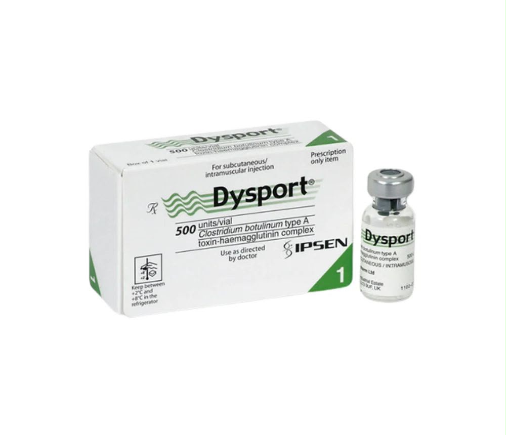 Caixa e frasco Dysport 500 unidades da Ipsen